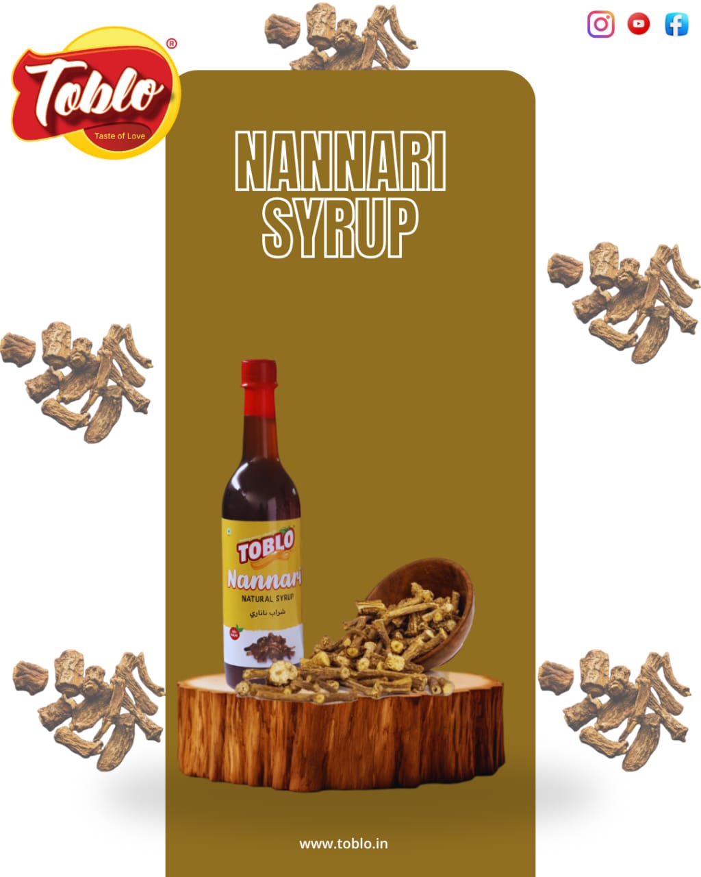 800ml Nannari syrup